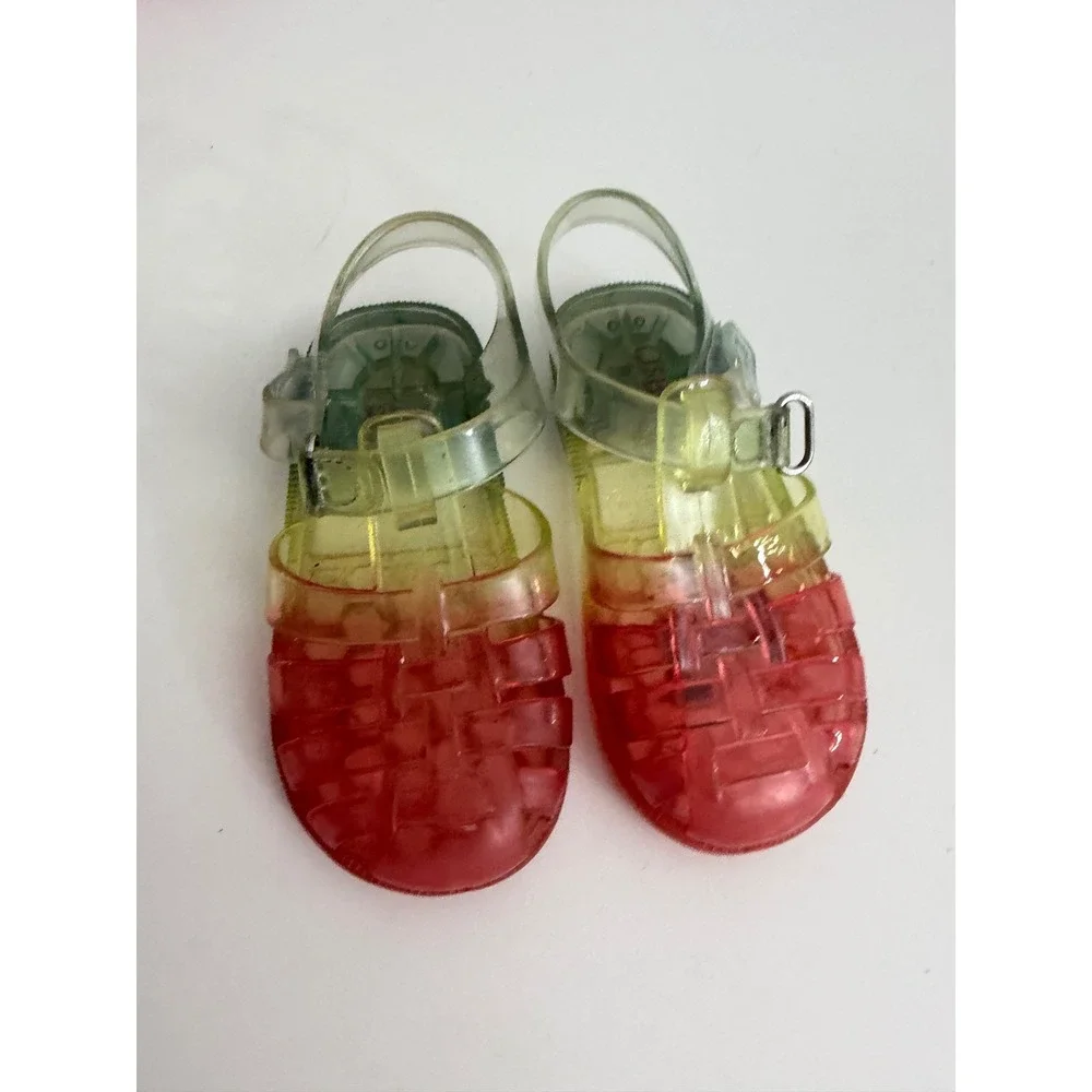 OshKosh Bgosh Kids Rainbow Ombre Jelly Sandals Fisherman Water Shoes‎ Size 6